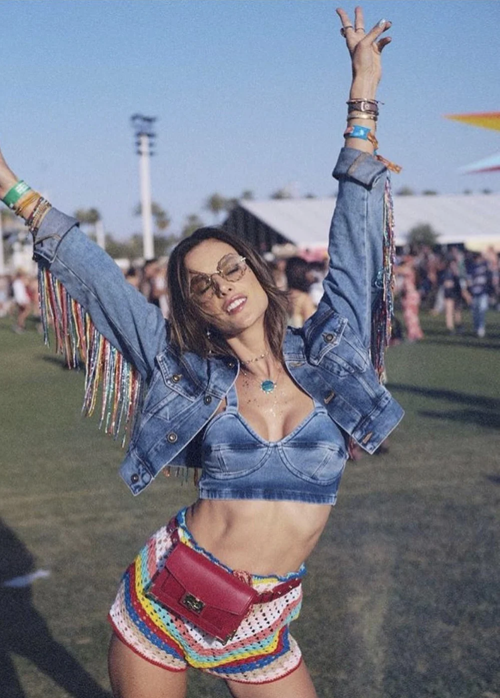 2020 BOHO Lacing up Colored Striped Hand crochet Cardigan Sweater Women Bandage Mini Short Skirt Half Sleeve Tops 2 Pieces Set | Женская