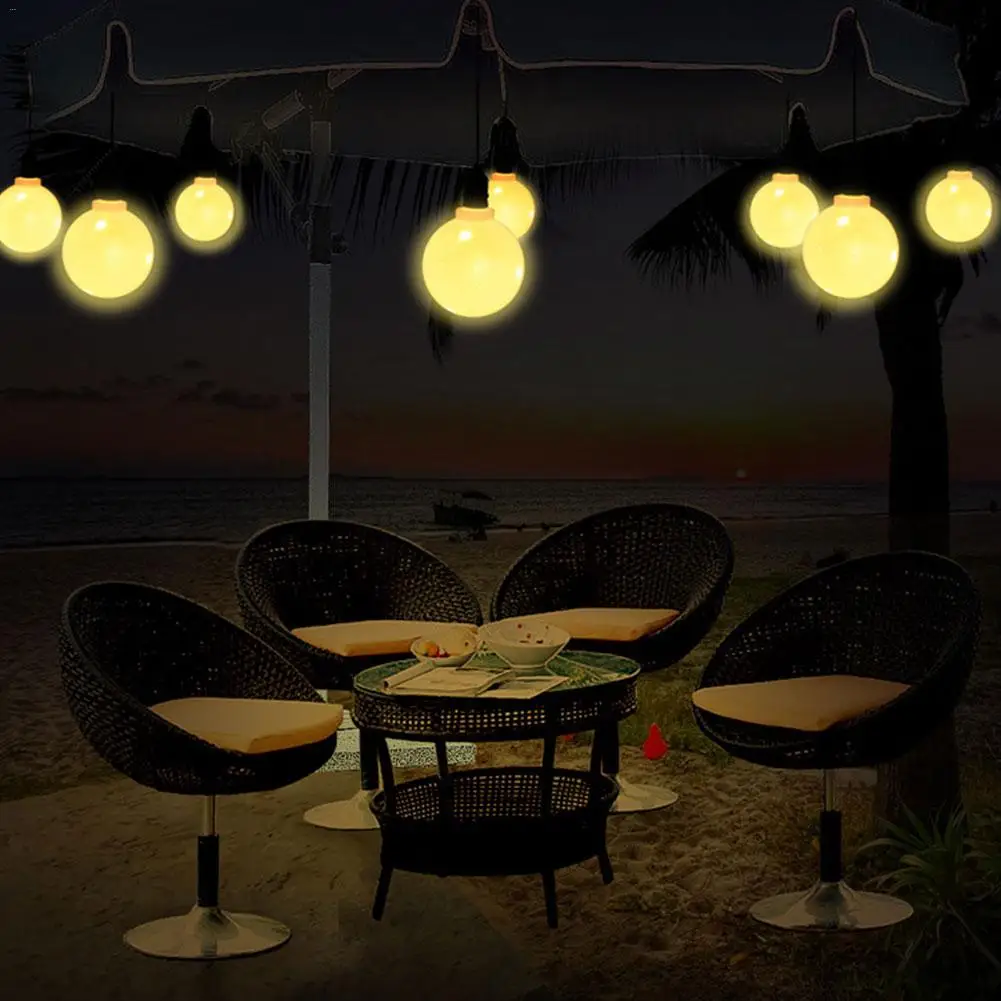 

LED Globe String Light Round Waterproof Copper Wire Spherical Hanging Lamp for Outdoor Garden Yard Decorations