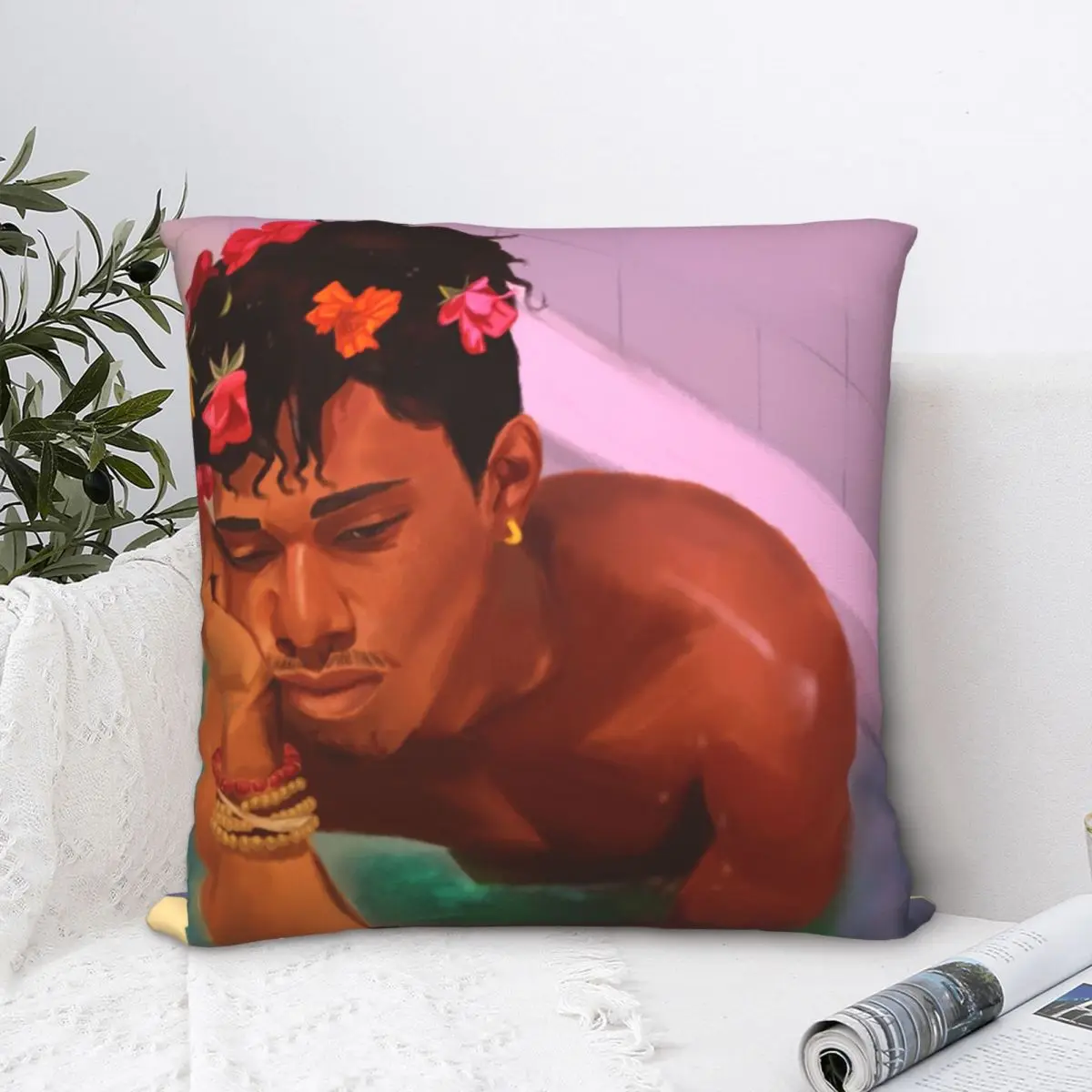 

Pretty Boy Square Pillowcase Cushion Cover Creative Zip Home Decorative Polyester Throw Pillow Case Home Nordic 45*45cm