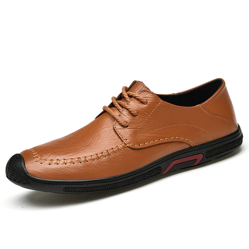 

Men Loafers Soft Genuine Leather Shoes Men Casual Shoes Moccasins Breathable Handmade Driving Shoes Comfort Flats Oxford Shoes