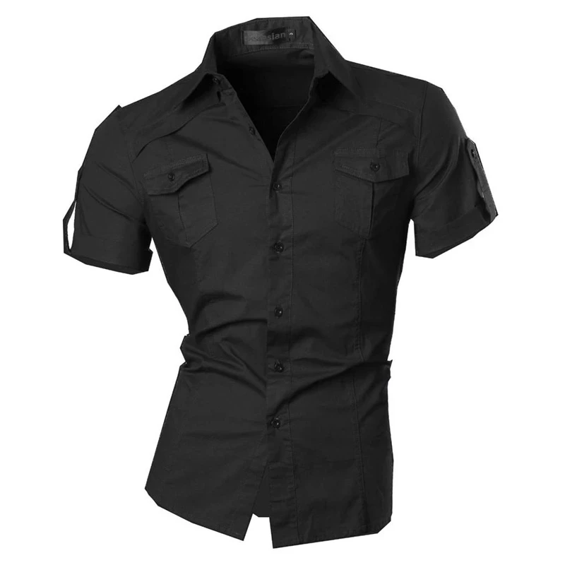 

2021 Men's Summer Short Sleeve Casual Formal Shirt Fashion Fashion