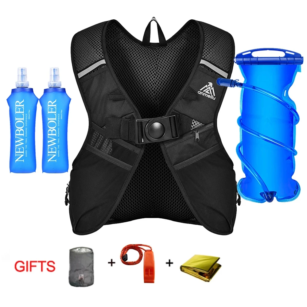 

Сумка для мужчин и женщин, сумка для марафона с жилетом для гидратации, сумка для воды объемом 2 л, рюкзак для велоспорта, походов, бега на отк...