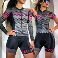 2020 hot sale women short sleeve tri skinsuit equipment custom cycling clothing ciclismo maillot cycling triathlon