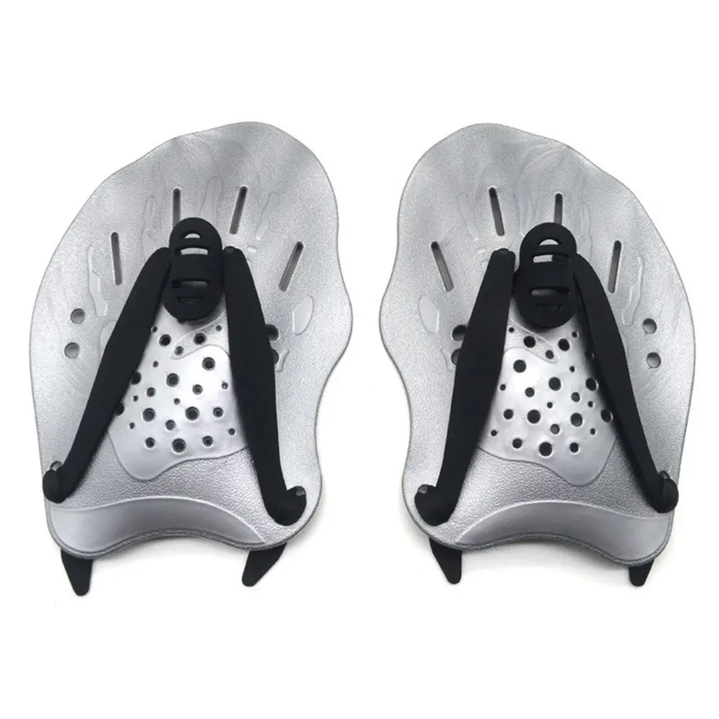 

Swimming Paddles Training Adjustable Hand Webbed Gloves Pad Fins Flippers For Men Women Kids