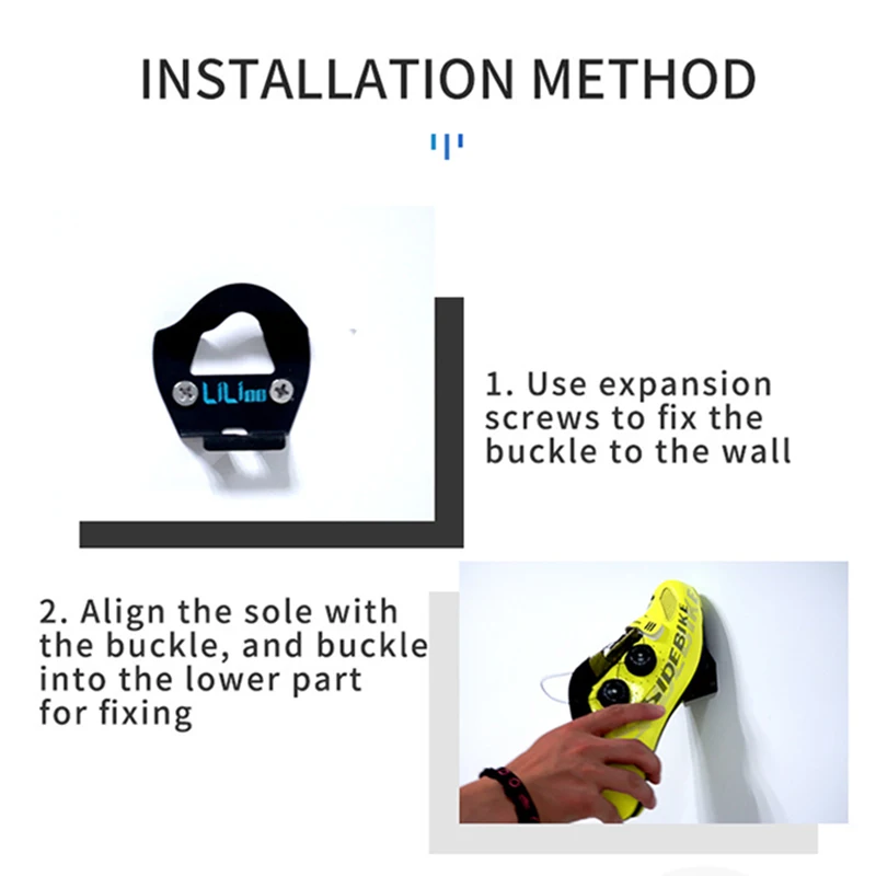 Wall Mounted Shoe Storage Bike Shoe Lock Wall Hanging Display Multi-Function Hook For Home Shop