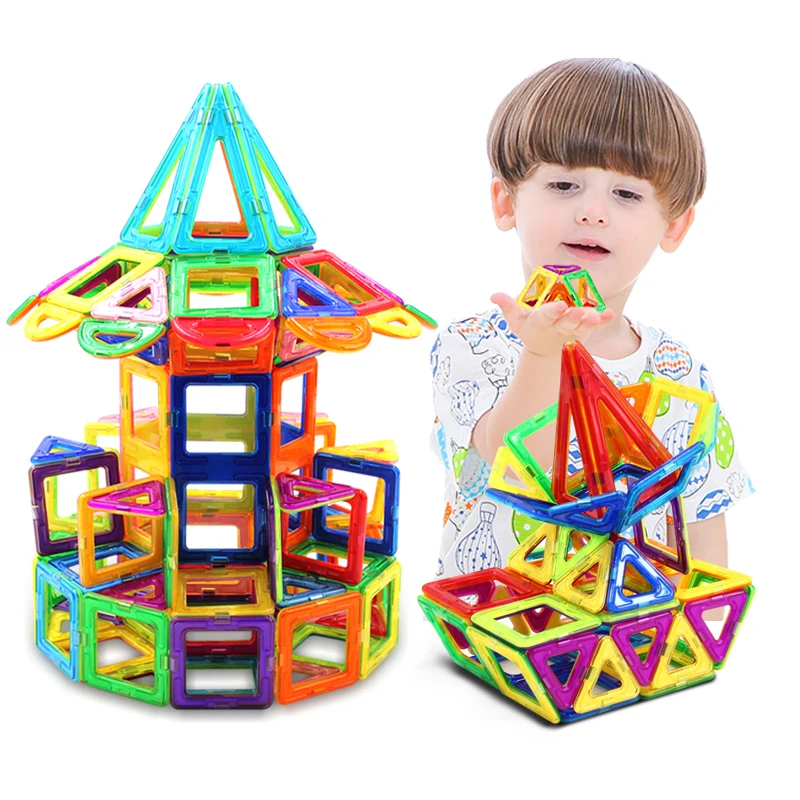 Конструктор Магнитный большого размера, Детский конструктор, игрушка «сделай сам»