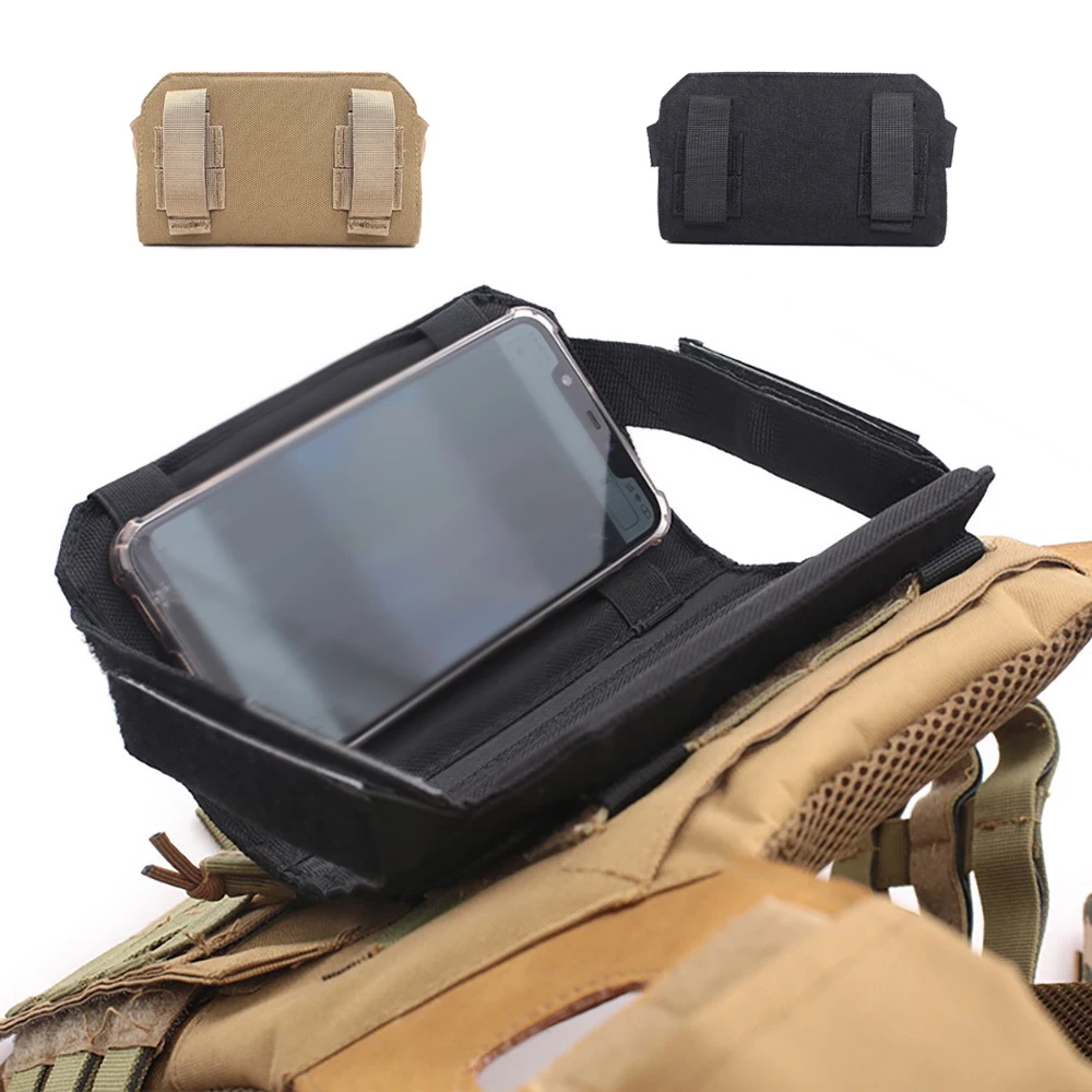 

1000D Tactical Molle Map Pouch Outdoor Sports Mobile Phone Holder Multi-Purpose Tool Holder Compact Vest Phone/Map Holder