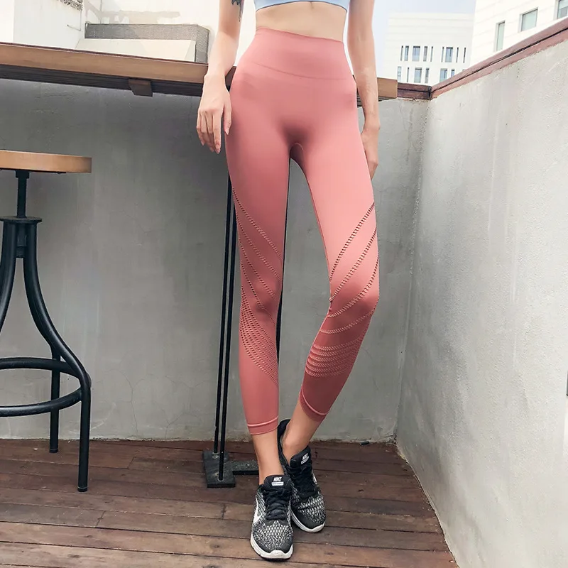 SALSPOR однотонные спортивные женские штаны для йоги леггинсы тренажерного зала с