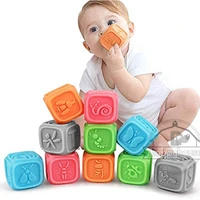 baby blocks soft building blocks 3d baby toys squeeze play teethers toy montessori toys soft stacking block educational baby toy