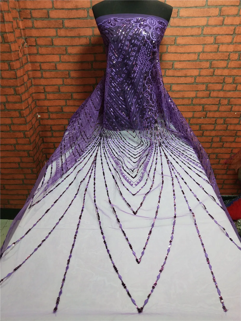 

African handmade beads Lace Fabric High Quality French Tulle Lace Fabric Embroidered Nigerian Lace Fabric For Wedding