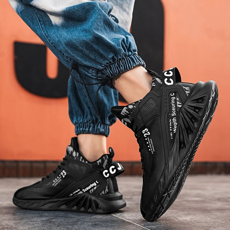 Abhoth Hiking Shoes Men Sneakers 2021 Winter Plus Velvet Keep Warm Waterproof Training Sneakers Outdoor Anti-Slip Running Shoes