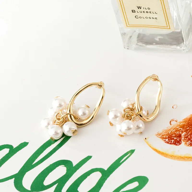 Новая мода темперамент геометрические серьги гвоздики в форме снежного