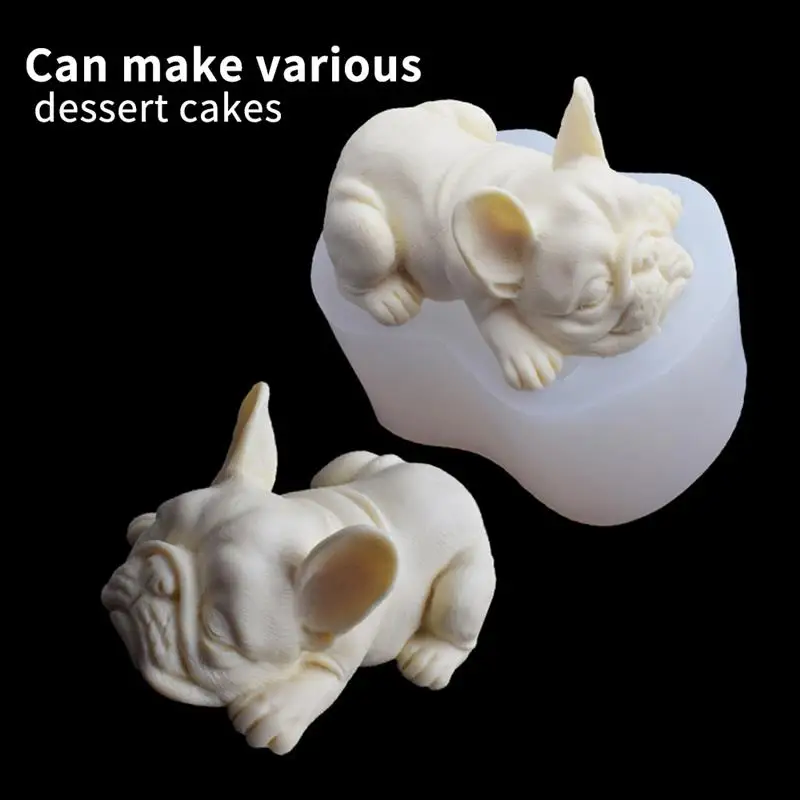 С милой собачкой Форма силиконовая форма льда крем/Мусс/торт 3D панель в форме