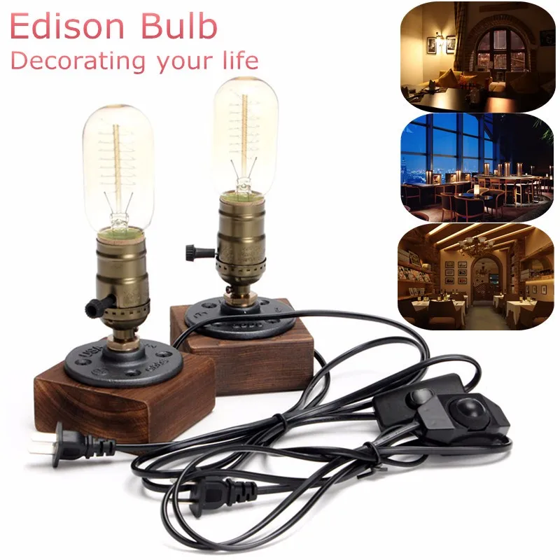 E27 промышленный подвесной светильник в стиле ретро Винтаж Edison настольная лампа