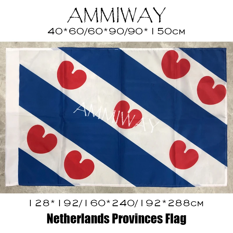 Флаг нидерландских провинций AMMIWAY Overijssel односторонний или двухсторонний