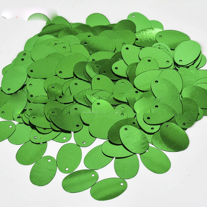 Овальные пайетки 12 × 20 мм из ПВХ бусины в форме яйца аксессуары для одежды