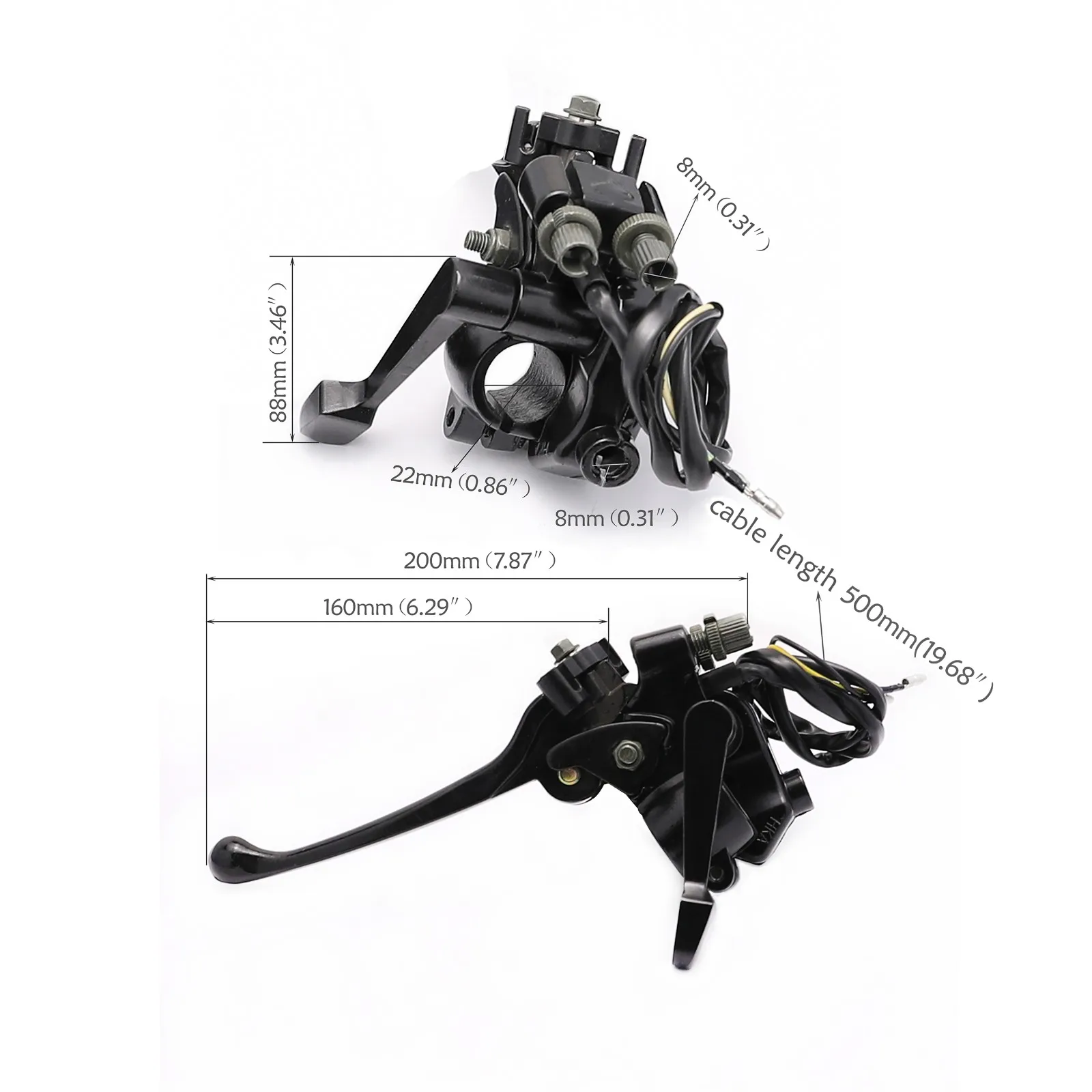 

TDPRO 22mm Thumb Accelerator Throttle Brake Lever For 50cc 70cc 90cc 110cc 125cc ATV Quad Dirt Bike