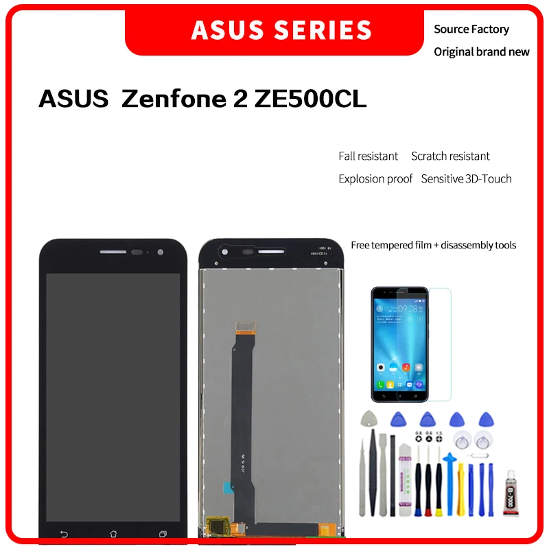 

Для ASUS Zenfone 2 ZE500CL ЖК-дисплей высокого качества HD совершенно новый экран в сборе с инструментами для разборки