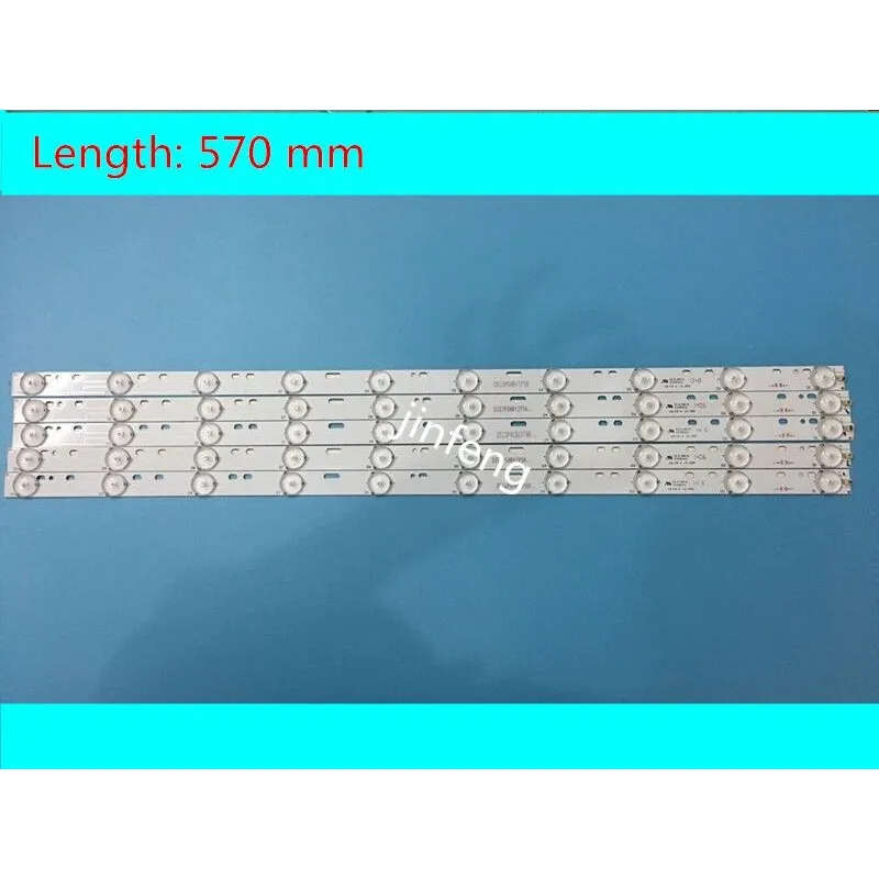 

New 15 PCS/lot 10LEDs*3V 32 inch 570mm*17mm LED Backlight Strips Optical Lens Fliter for 32"TV Monitor Panel