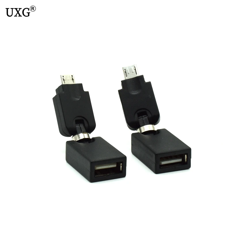 Переходник OTG с поворотом на 360 градусов USB 2 0 Мама micro папа поворотный угол