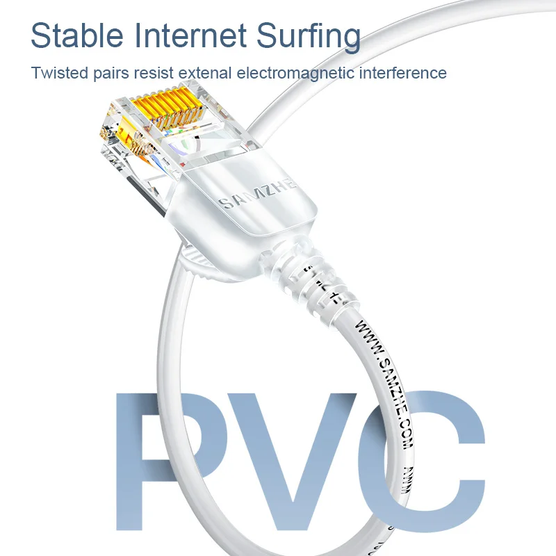 Ультратонкий Ethernet кабель SAMZHE Cat6A тонкий RJ45 компьютер PS2 PS3 XBox сетевые кабели LAN 0 5 м