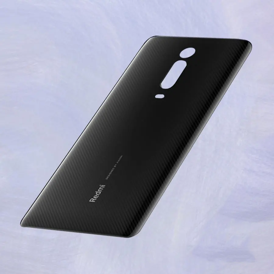 Стекло для Xiao mi Red mi K20/K20 Pro/mi 9t задняя крышка батарейного отсека задняя дверь корпус панель для очистки ногтей - Цвет: Черный
