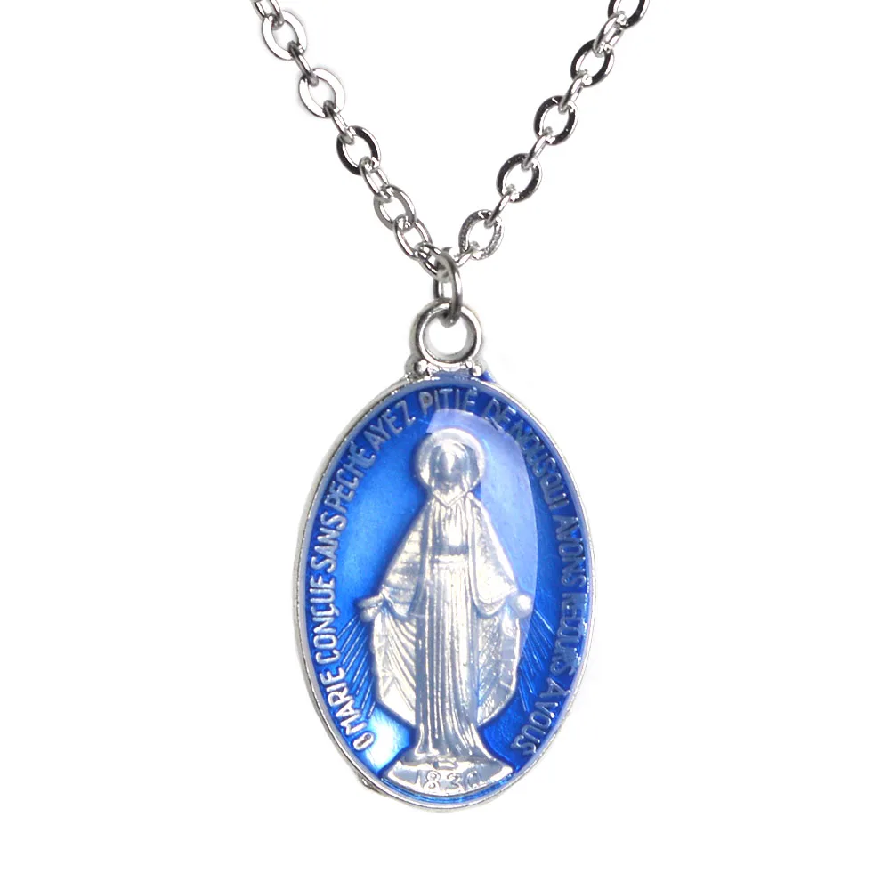 Католическая Дева Мэри подвеска религиозная Женская цепочка из нержавеющей