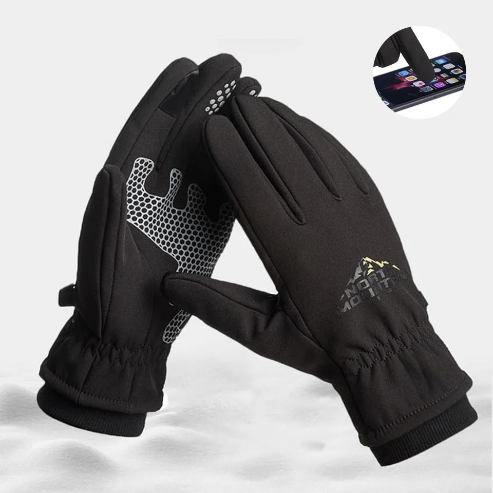 

Перчатки мужские, женские, зимние, водонепроницаемые, ветрозащитные, для велоспорта, для работы с сенсорным экраном, для езды на мотоцикле, л...