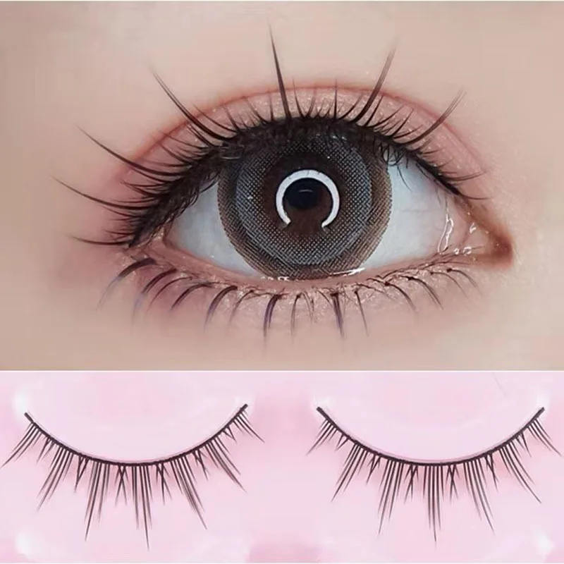 

5Pairs Thick Long 3D False Eyelashes Practise Makeup Tools 1cm-1.5cm 3d Lashes Fake Eyelashes Lash Extension