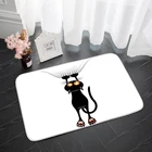 Милый коврик в виде кошки, домашний дверной коврик, фланелевый материал, восточные коврики для гостиной и ванной комнаты, Длинные фланелевые коврики, цвет под заказ