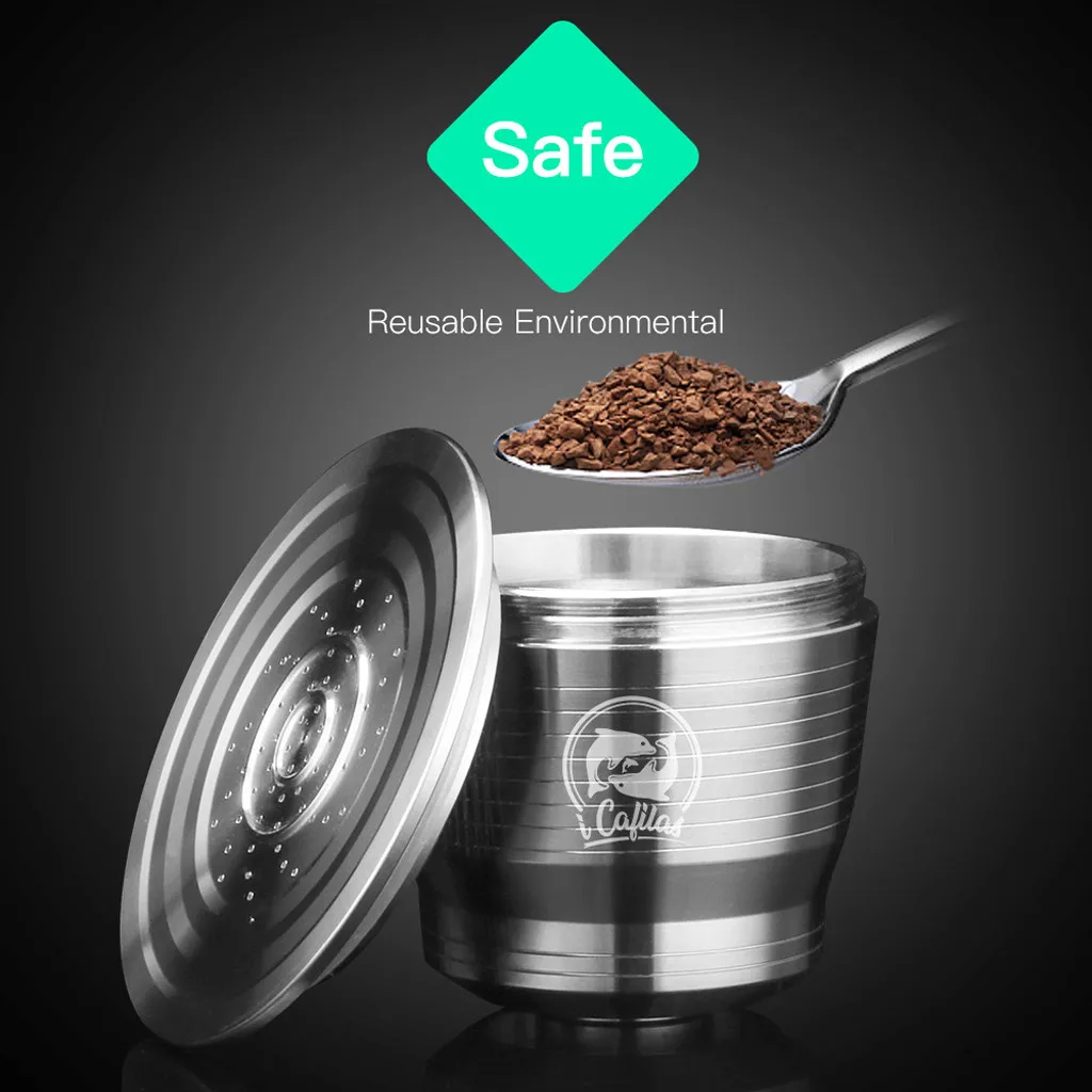Dolce Gusto Capsula Cap Reusable Coffee Capsule Pod Stainless Steel Rechargeable Inox Filter Cup set Environmentally Friendly | Дом и сад