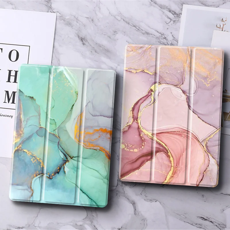 

For IPad 11 2021/2020/9.7 2018 5/6th Case 10.2 7th/8th Marble Leather Smart Cover for IPad 2 Air 1/2 Mini 1/2/3/4/5 Pro10.5 Case