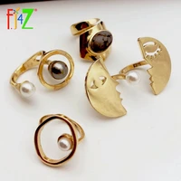 f j4z 2020 trend designer finger ring for men women goth face circle top ladies ring jewelry christmas gifts dropship
