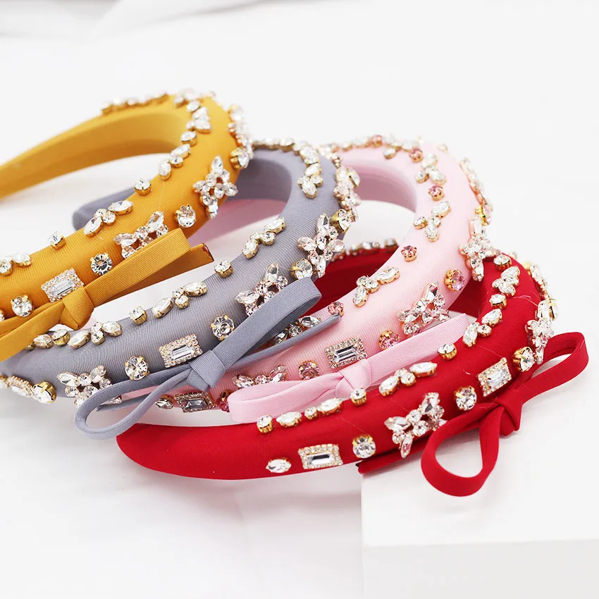 Новинка барокко мода индивидуальность стразы бант аксессуары для волос девушек