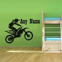 motorcycle racer dirt bike motor sport vinyl wall decals wall decor sticker for kids room wallpapers for bedroom