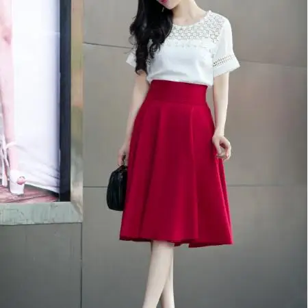 Женская плиссированная юбка Clobee элегантная винтажная винного или черного цвета