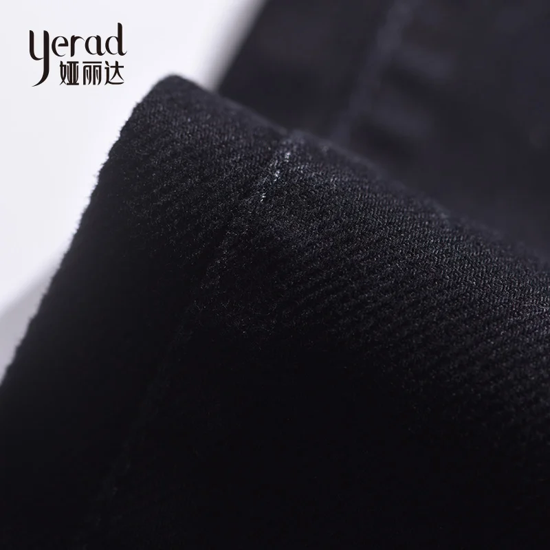 YERAD 2019 Осенние новые женские прямые брюки черные повседневные свободные офисные |