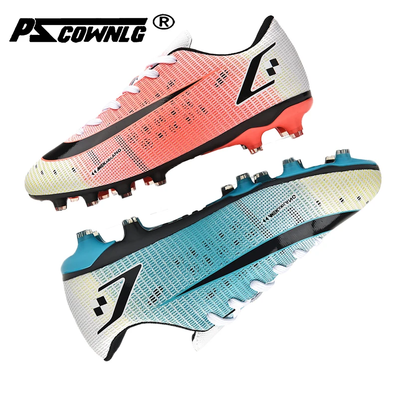 

Hot selling antiskid shoes men's football shoes teenagers breathable sports shoes children's grass training antiskid football