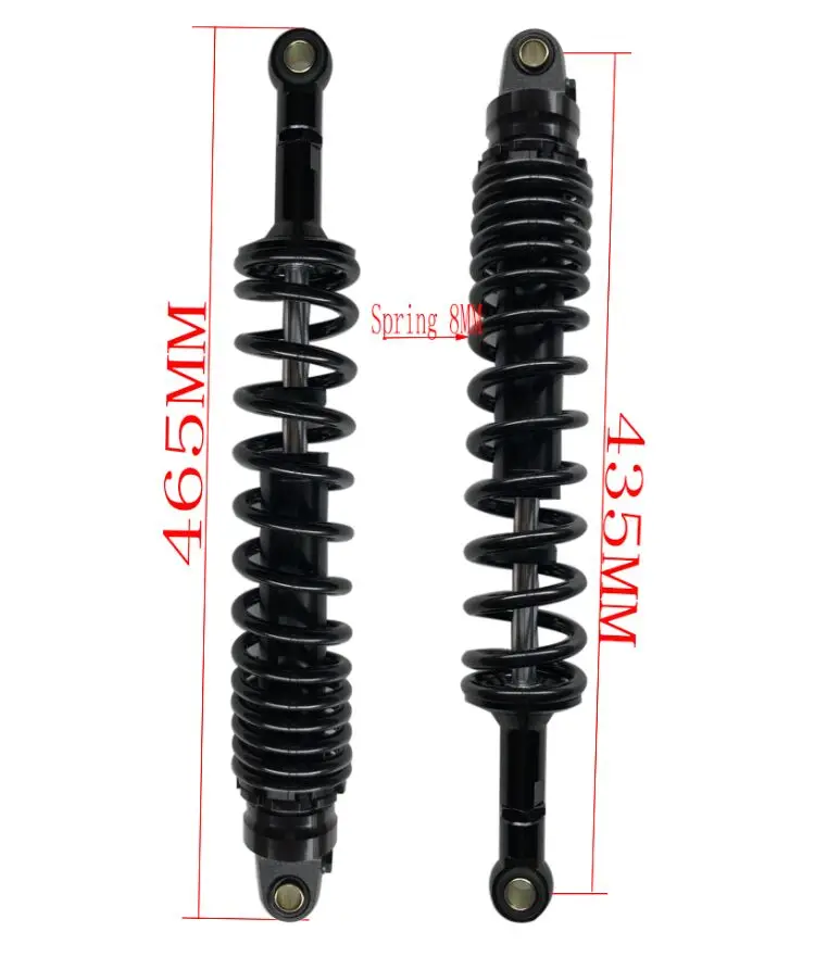 435MM 1 пара 360 мм 370 мм 380 мм 390 мм 400 мм 410 мм 8 мм Весенний мотоцикл воздушный амортизатор для YAMAHA HONDA SUZUKI - Цвет: 435MM