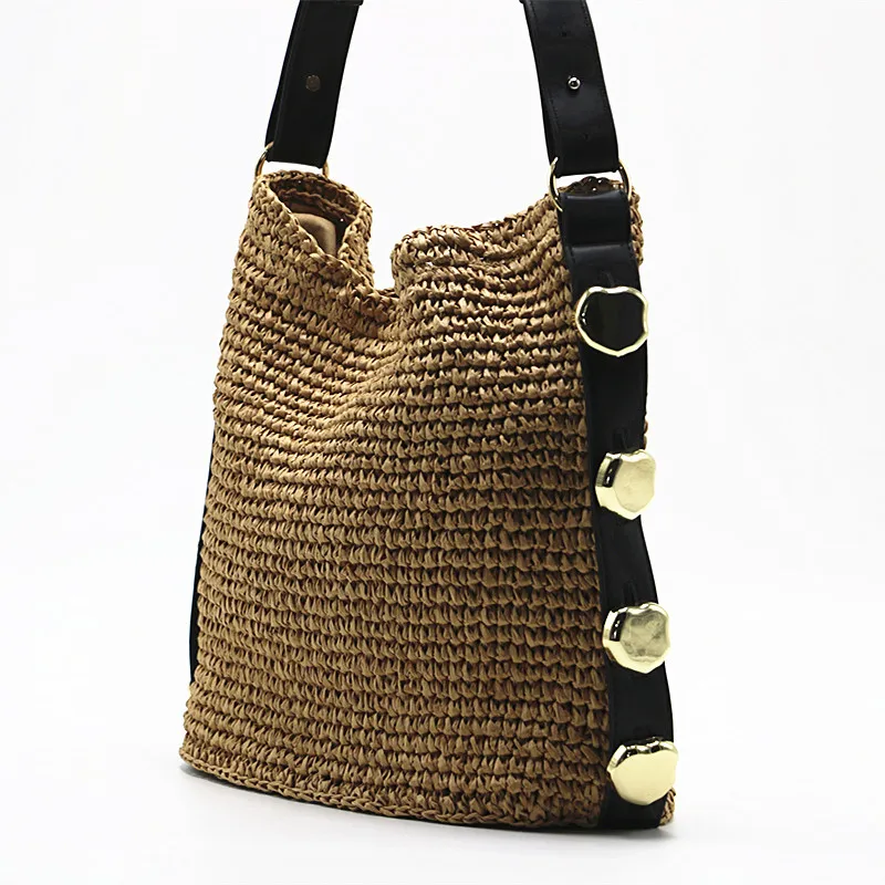 

New Straw Bag One-shoulder Woven Bag Women's Bag Summer Summer Bag Beach Tote 2021