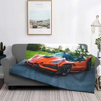 Zr1 오렌지 가정용 소파 침대 캠핑 자동차 비행기 여행 휴대용 담요, 쉐보레 Z06 Zr1 오렌지 슈퍼카 스포츠