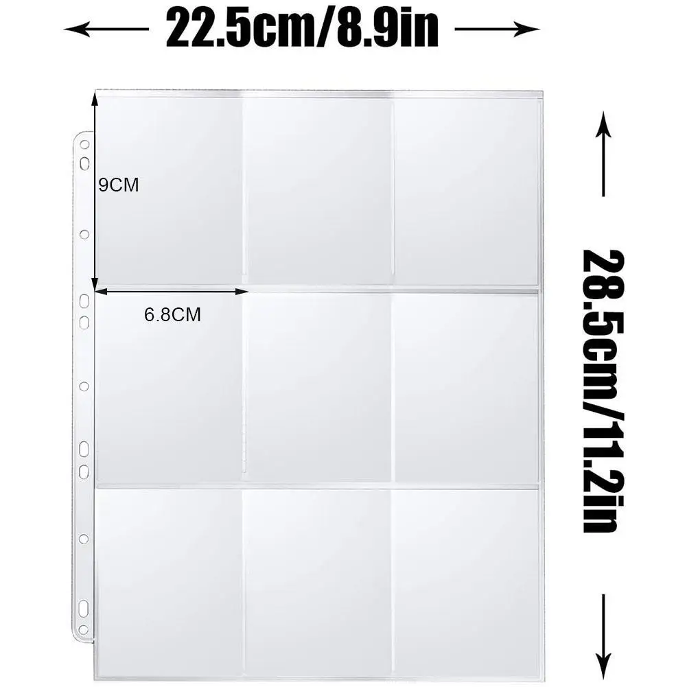 

Nine Grid Transparent Cardboard Booklet Pocket Trading Tarrot Sheets For Stickers Pages Binder Album Stamps Page Storage Ca J2U2