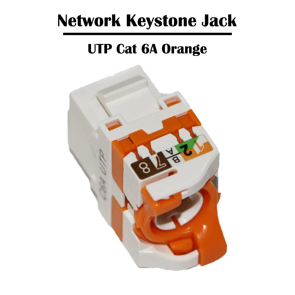 200 шт./лот 10G bps UTP Cat 6A Keystone Jack оранжевый/синий тестер Fluke инструменты сетевой кабель