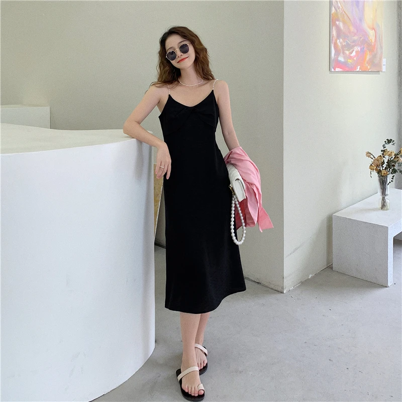 

summer new long strap women dress v-neck elegant dresses 30184#
