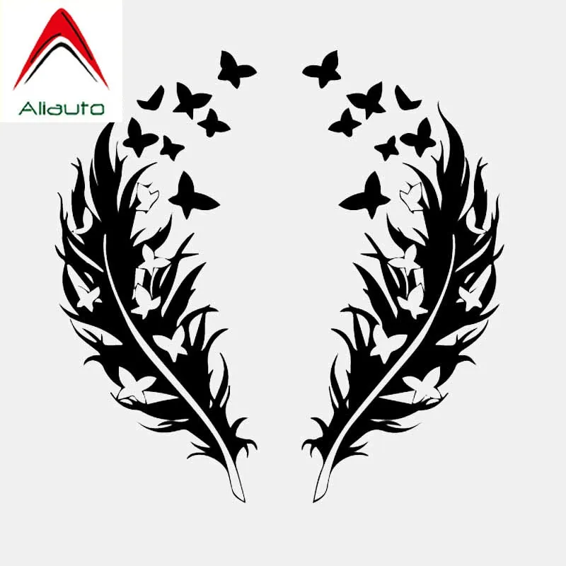 Aliauto креативные автомобильные стикеры виниловые перья бабочки романтический