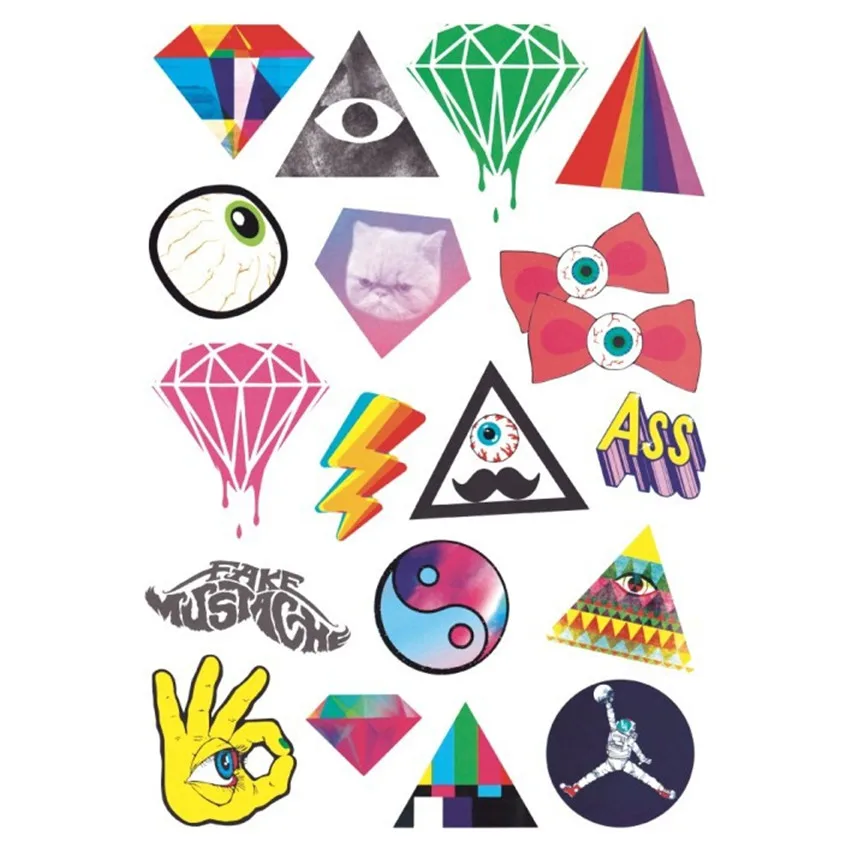 Стикеры в стиле Харадзюку алмазные наклейки для чемодана планшета ноутбука