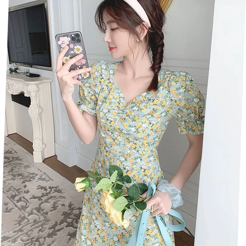 

Four-Sided Stretch 21 New Women's Style Little Daisy Floral