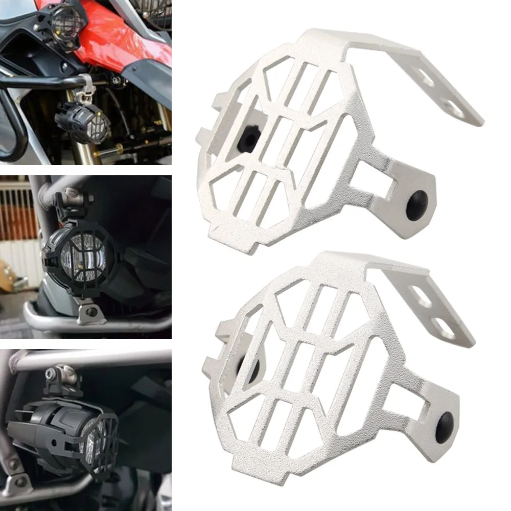 Silver Motorcycle Fog Light Protector Guard Cover Grill For BMW R1200GS LC F800GS Adventure ADV GSA F800 GS Universal | Автомобили и