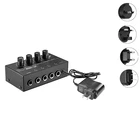 Ультракомпактный 4-канальный стерео усилитель HA400 для наушников, микроусилитель, адаптер для ЕС, Австралии, Великобритании и США для записи музыкальных микшеров