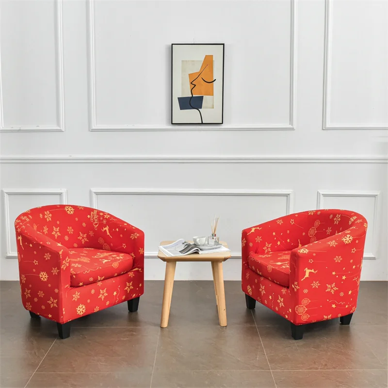 Чехол для кресла с разрезом рождественского клуба эластичное покрывало на диван